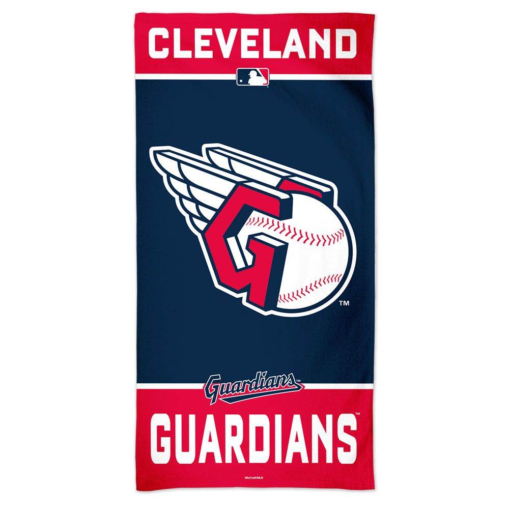 Cleveland Guardians Beach Towel 30x60 Velour Front Cotton - ToylandEU