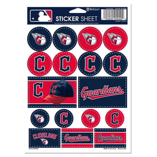 Cleveland Guardians Decal Sheet 5x7 Vinyl Sticker Pack - ToylandEU