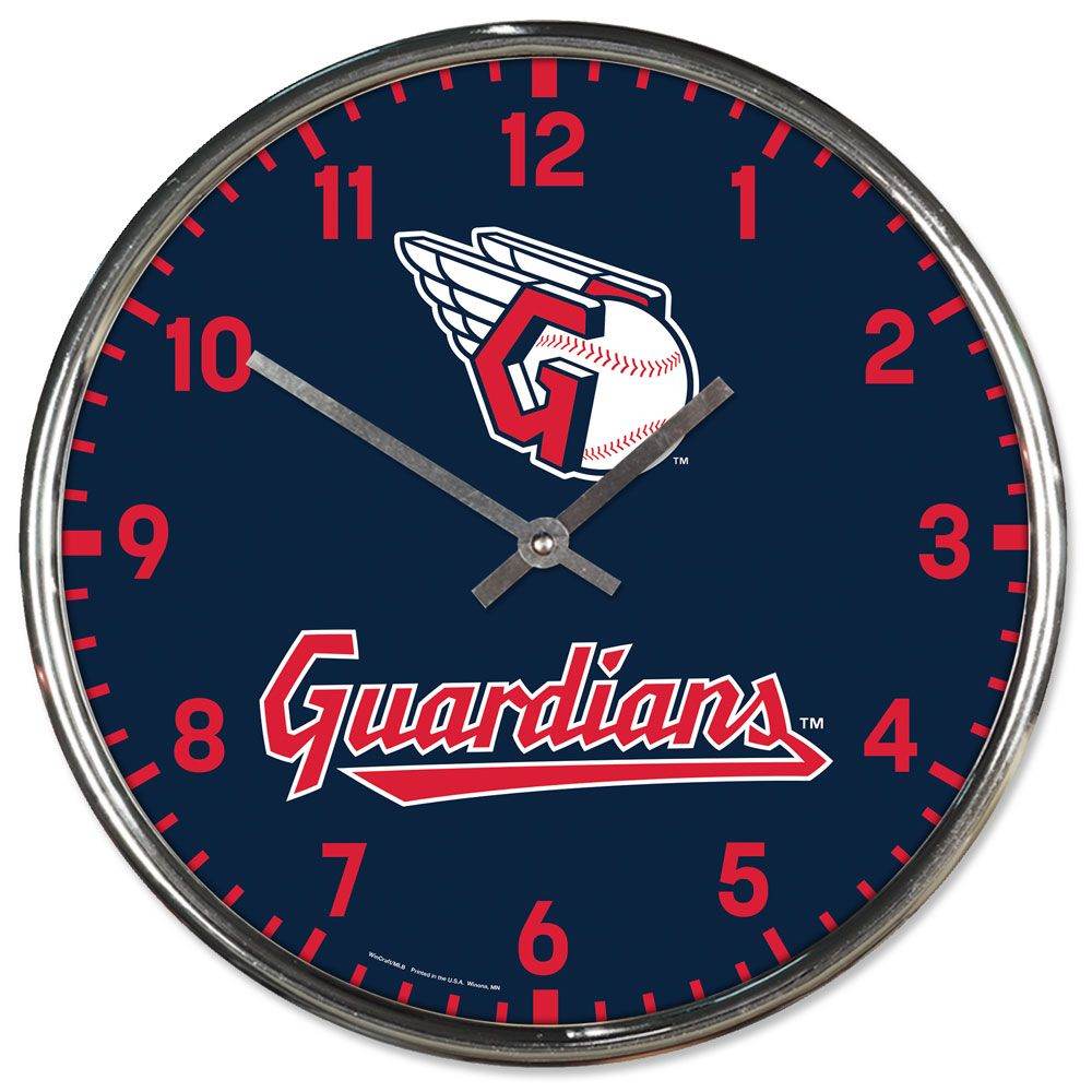 Cleveland Guardians Round Wall Clock Chrome Style Edition - ToylandEU