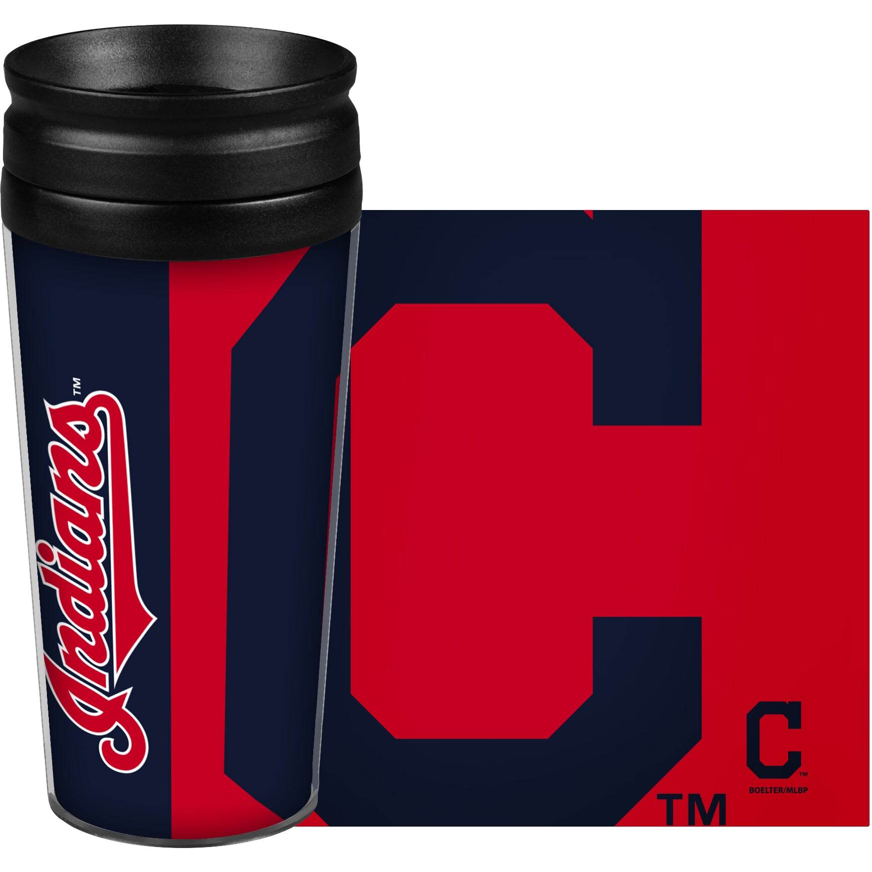 Cleveland Indians 14oz Travel Mug Full Wrap Hype Design - ToylandEU