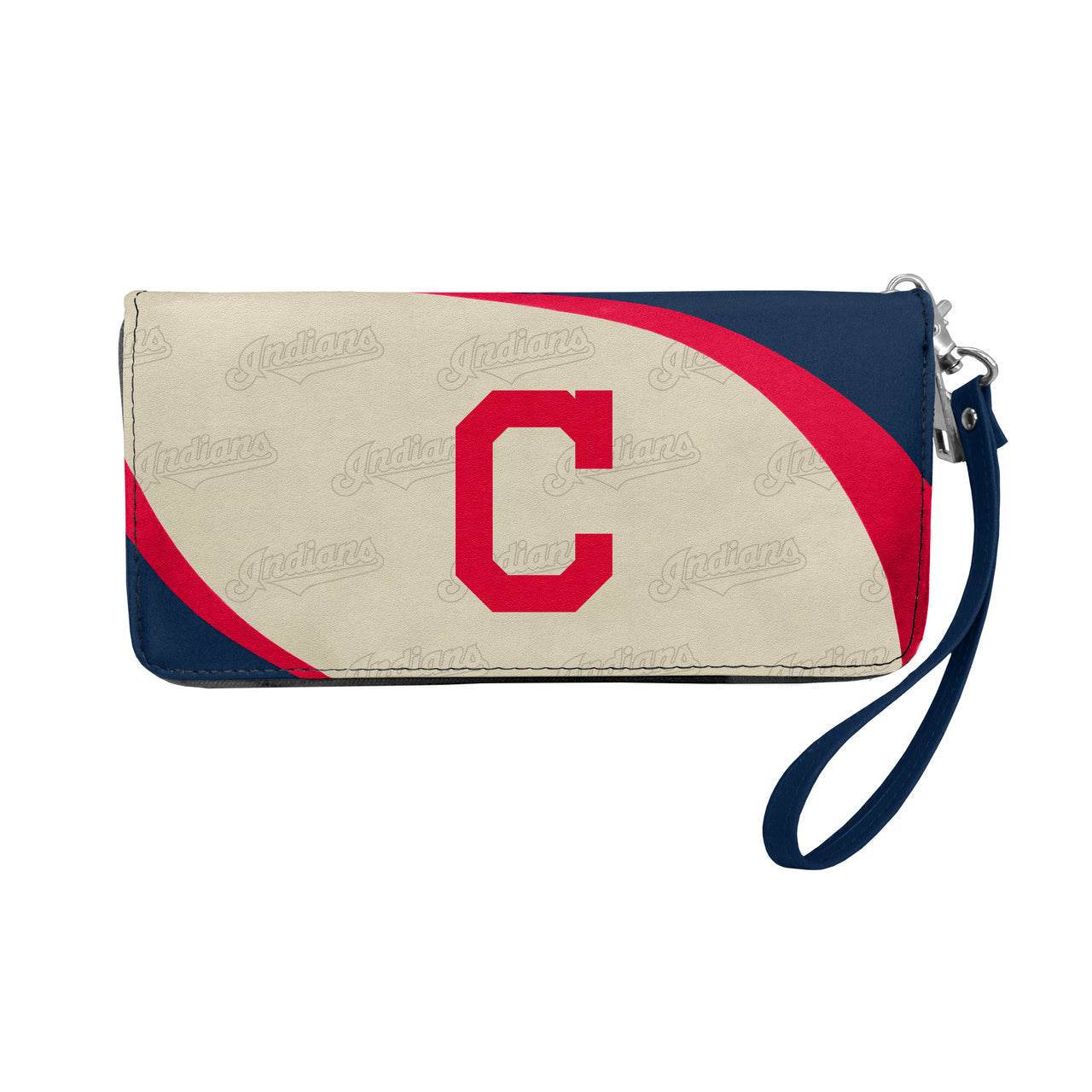 Cleveland Indians Curve Zipper Wallet Organizer Wristlet - ToylandEU