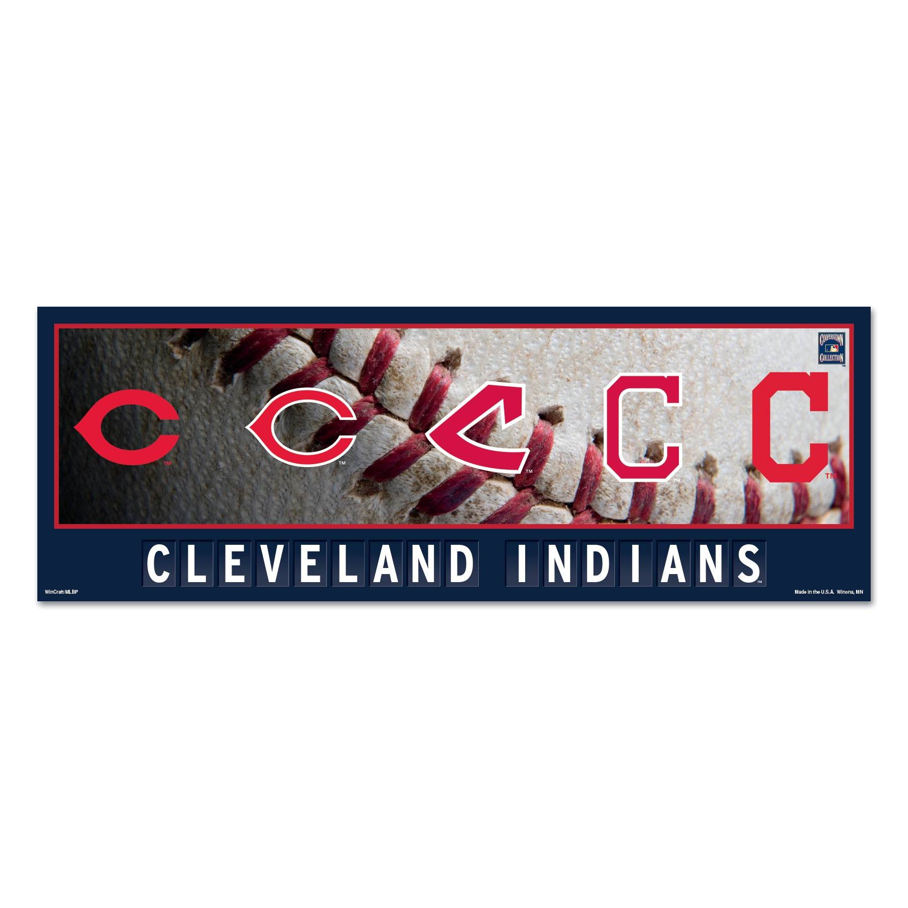 Cleveland Indians Sign 8x23 Wood Evolution Plaque Display - ToylandEU