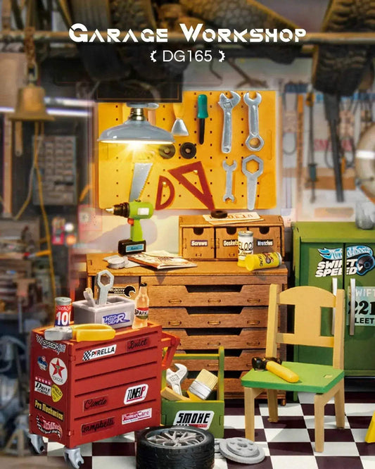  Clever Dollhouse Kit Garage Workshop LED Toyland EU -  ToylandEU™