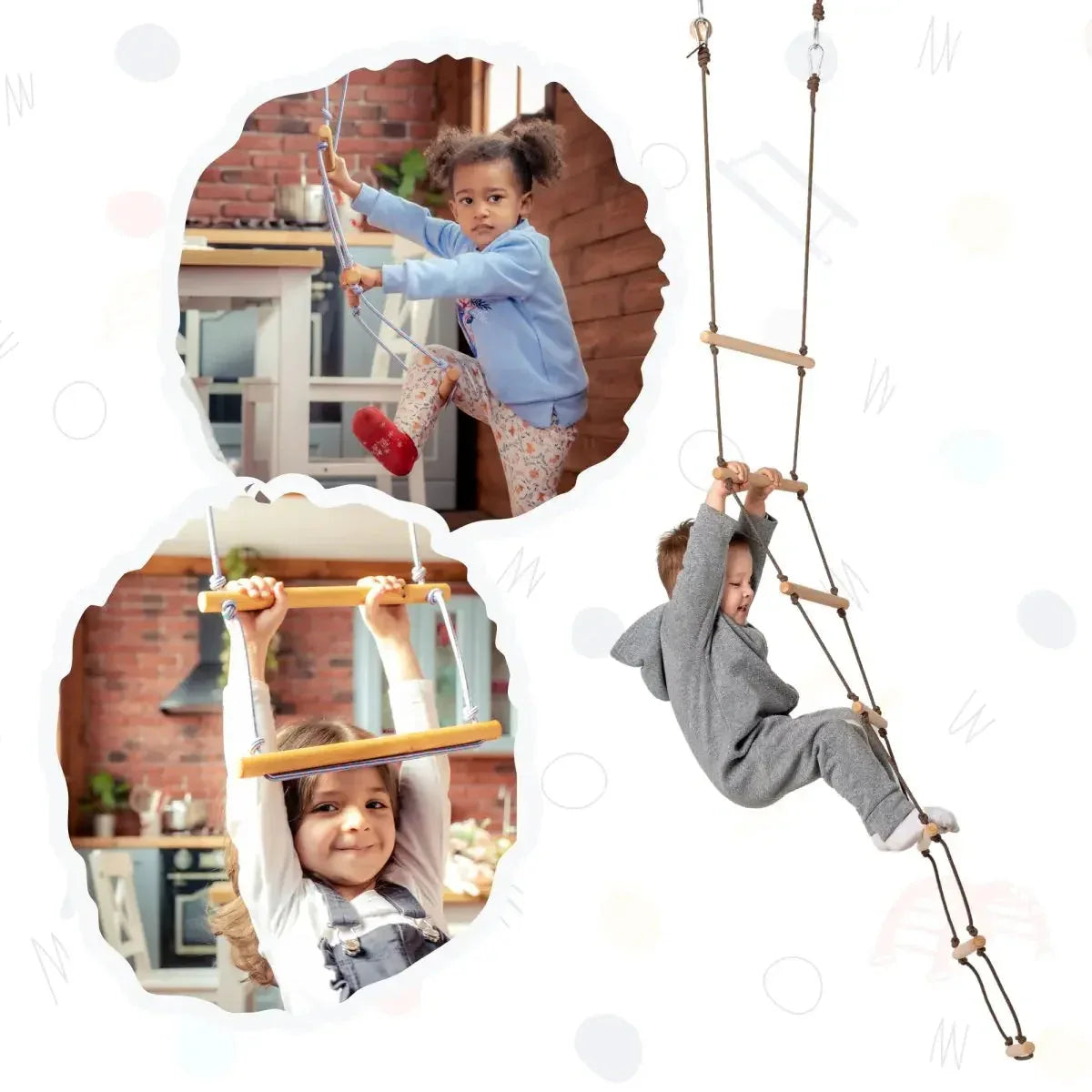 Kids Climbing Rope Ladder Develops Balance And Strength - ToylandEU