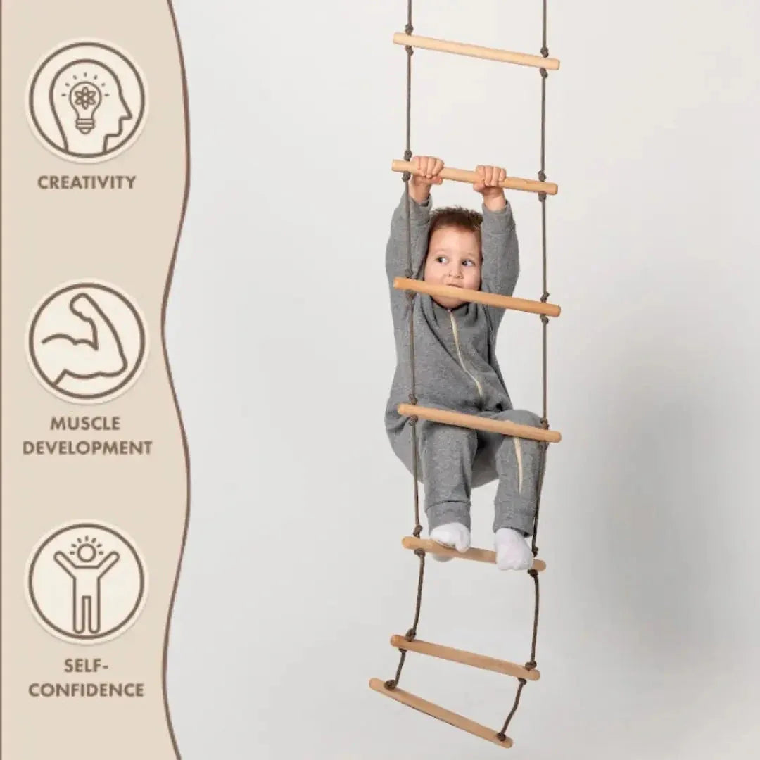 Kids Climbing Rope Ladder Develops Balance And Strength - ToylandEU