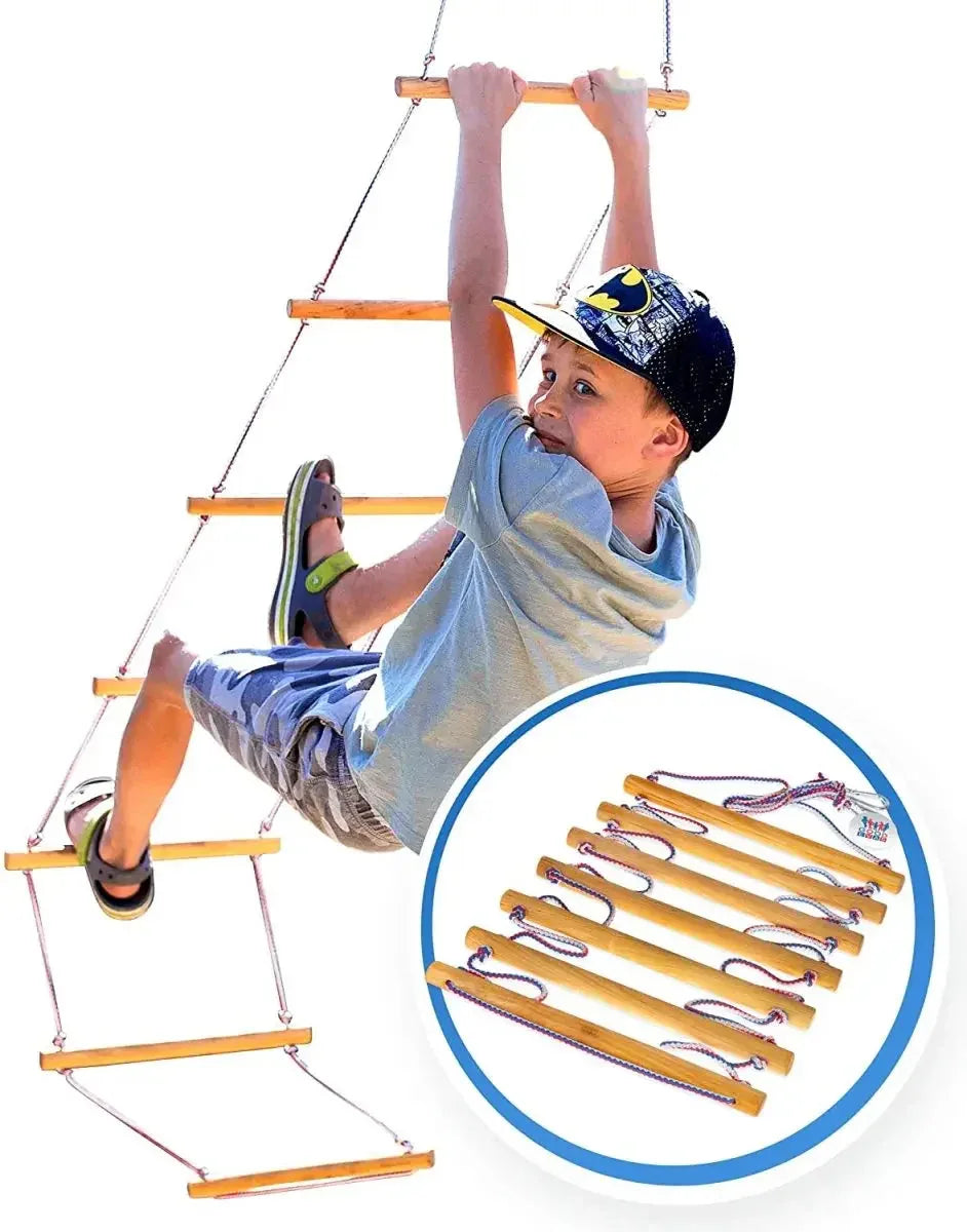 Kids Climbing Rope Ladder Develops Balance And Strength - ToylandEU