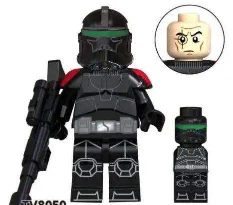 Crosshair Custom Figure Clone Force 99 Sniper Elite LEGO Compatible Black Red Phase II Armor Visor - ToylandEU