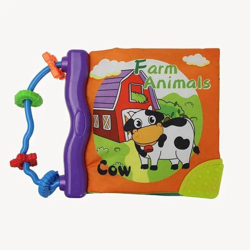  Cloth Baby Book With Dental Ring Montessori Toy Animal Fruit Shapes For 0 To 36 Months -  ToylandEU™
