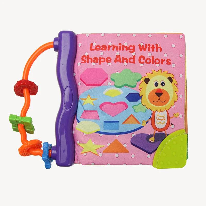 Baby Cloth Book with Dental Glue Ring Animal Fruit Letter Shape Cognitive Montessori Educational Toys 0-36 Months - ToylandEU