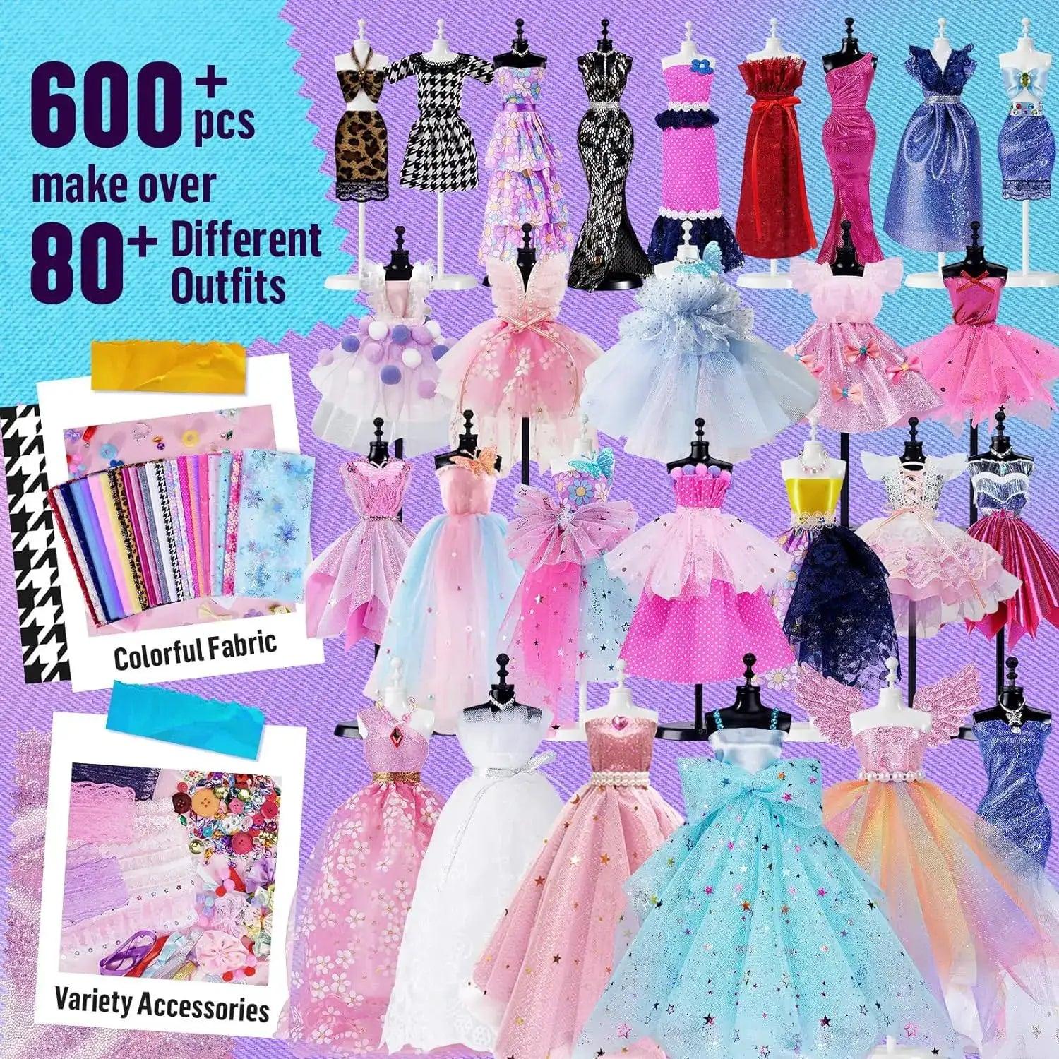  Doll Clothes Craft Kit With 80 Outfits And 600 Pieces -  ToylandEU™