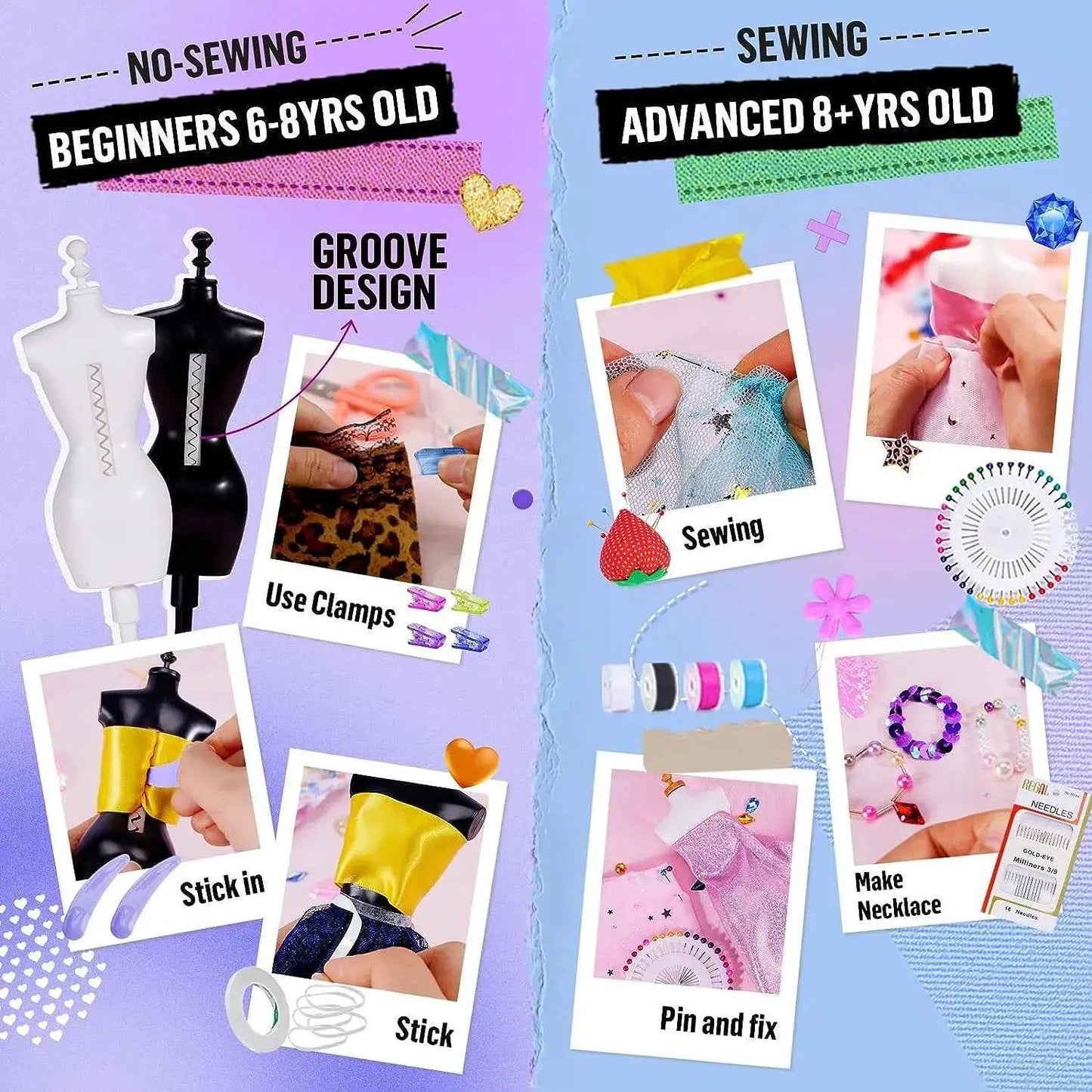  Doll Clothes Craft Kit With 80 Outfits And 600 Pieces -  ToylandEU™