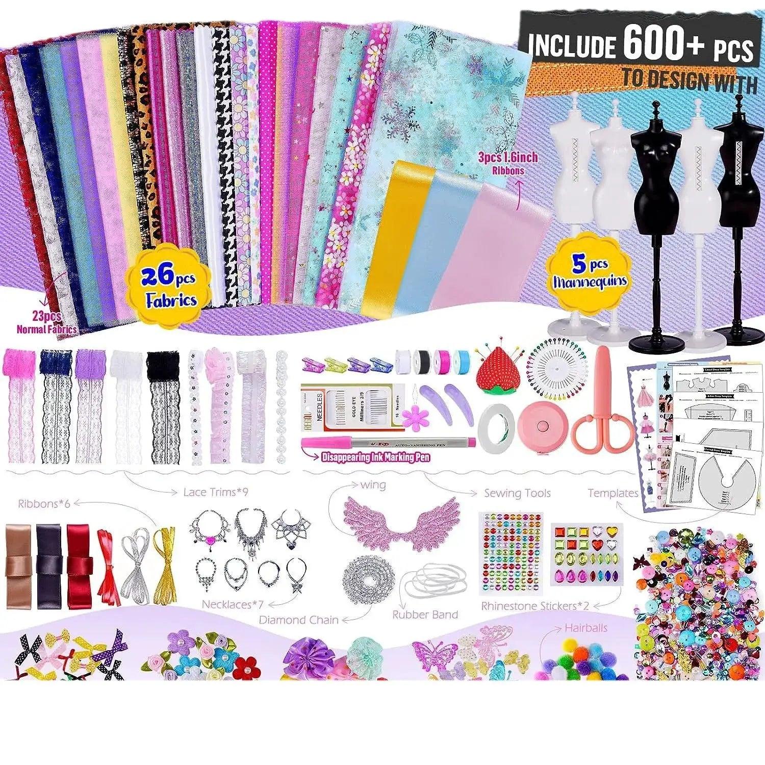  Doll Clothes Craft Kit With 80 Outfits And 600 Pieces -  ToylandEU™