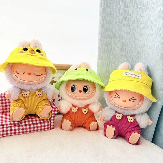 Clothes Only First And Second Generation Keychain Labubu Clothes Pendant Labubu Cloth Overalls Animal Hat Set - ToylandEU