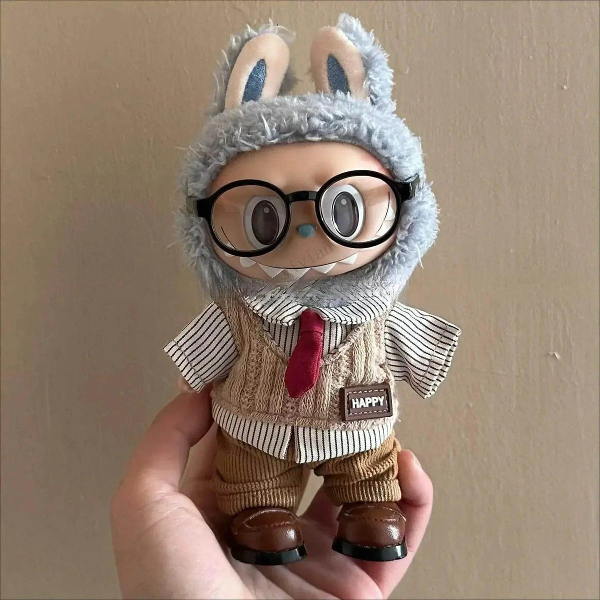  Dolls Clothes Outfit Accessories for 15-17cm Labubu College Style Shirt Leather Skirt and Camera Shoes Clothing -  ToylandEU™