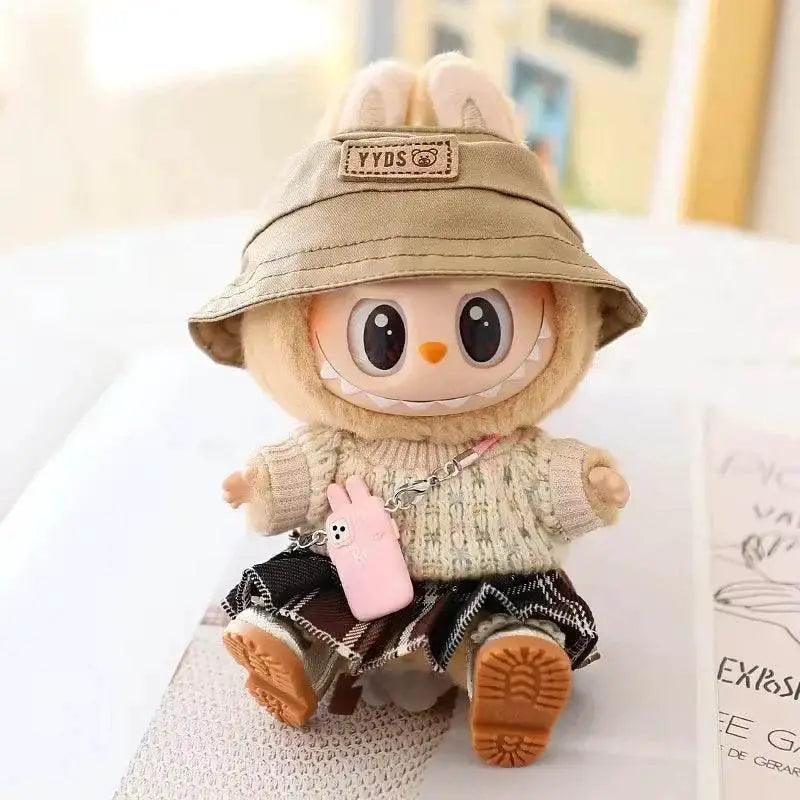  Mini Dolls Clothes Outfit Accessories For 15-17cm Labubu Idol Knitted Sweater JK Pleated Skirt Camera Shoes Set Clothing Gift -  ToylandEU™