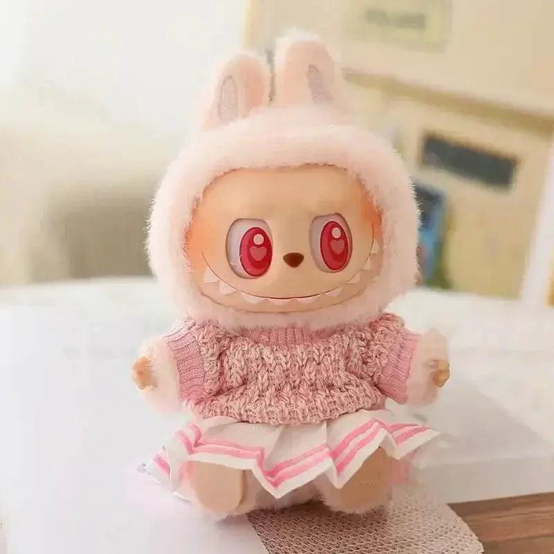  Mini Dolls Clothes Outfit Accessories For 15-17cm Labubu Idol Knitted Sweater JK Pleated Skirt Camera Shoes Set Clothing Gift -  ToylandEU™
