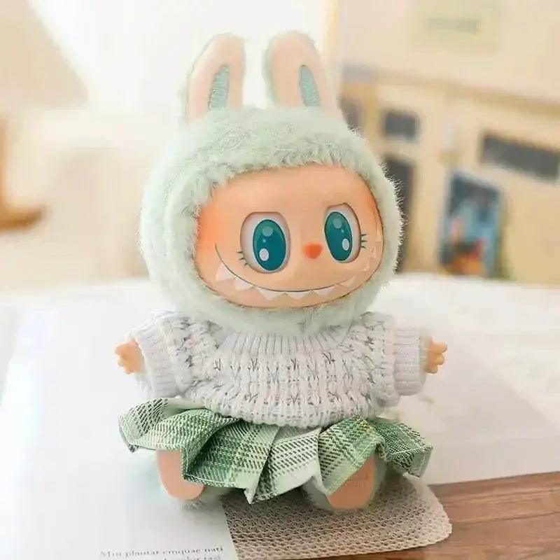  Mini Dolls Clothes Outfit Accessories For 15-17cm Labubu Idol Knitted Sweater JK Pleated Skirt Camera Shoes Set Clothing Gift -  ToylandEU™
