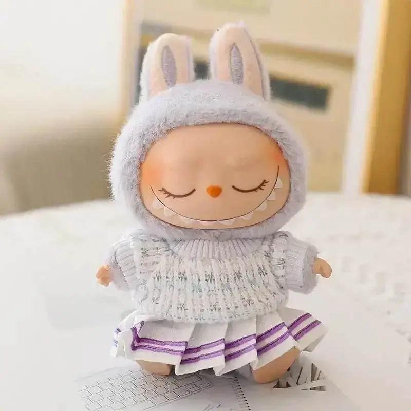  Mini Dolls Clothes Outfit Accessories For 15-17cm Labubu Idol Knitted Sweater JK Pleated Skirt Camera Shoes Set Clothing Gift -  ToylandEU™