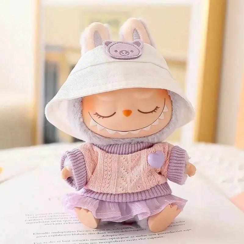  Mini Dolls Clothes Outfit Accessories For 15-17cm Labubu Idol Knitted Sweater JK Pleated Skirt Camera Shoes Set Clothing Gift -  ToylandEU™