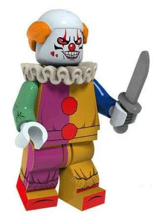 Colorful Clown Figure, Circus Trickster, LEGO Compatible Figure With Dark Twist - ToylandEU