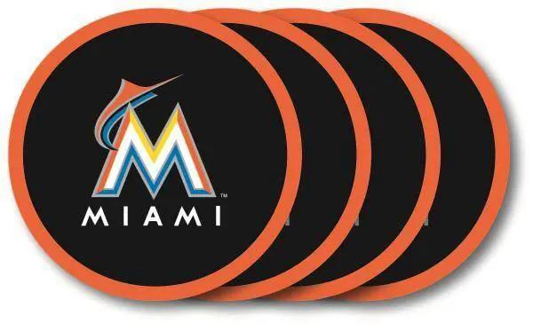  Miami Marlins Coaster Set 4 Pack Heavy Duty Vinyl Coasters -  ToylandEU™