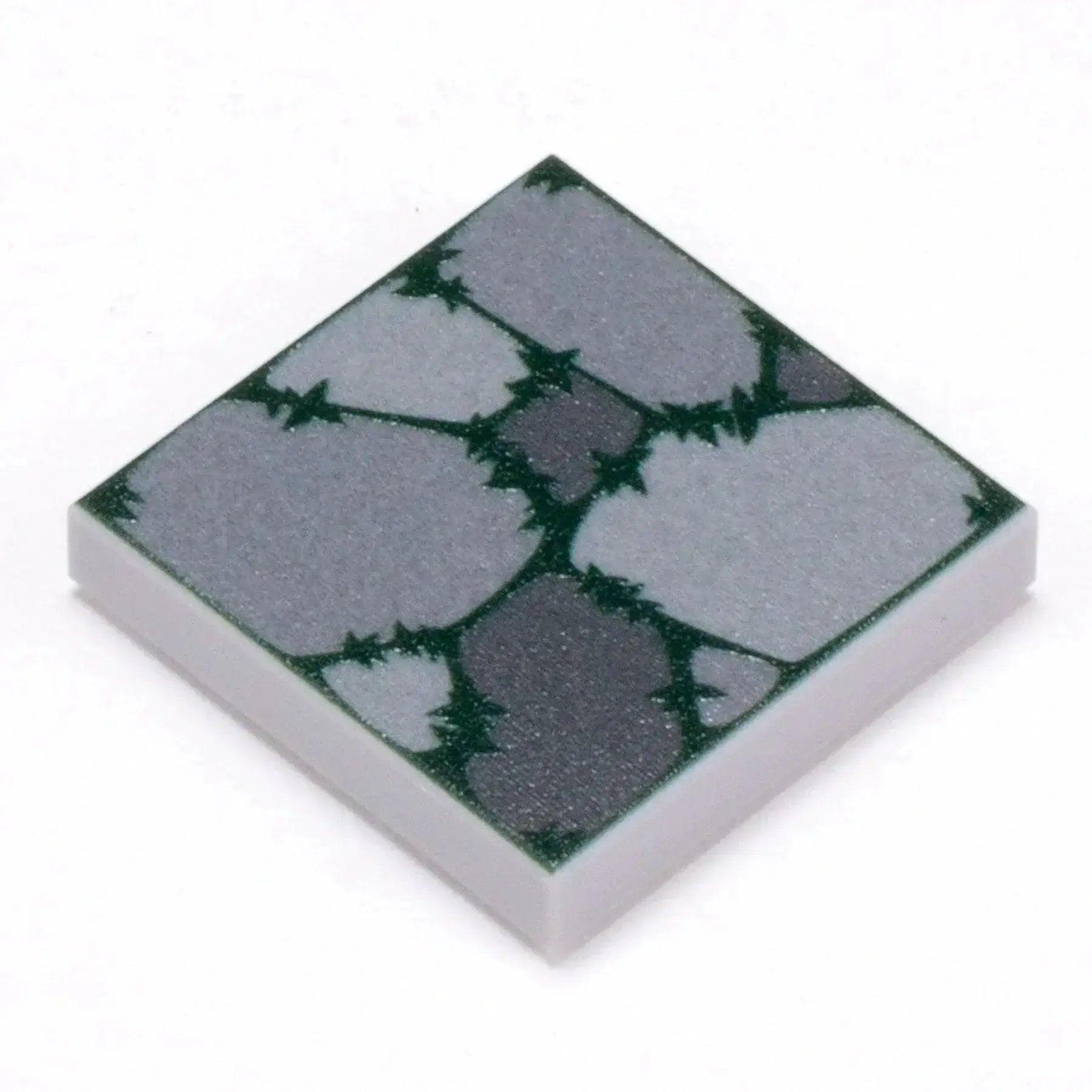  Cobblestone Flooring (Plant Overgrowth) - Custom Printed 2x2 Tile made using LEGO part -  ToylandEU™