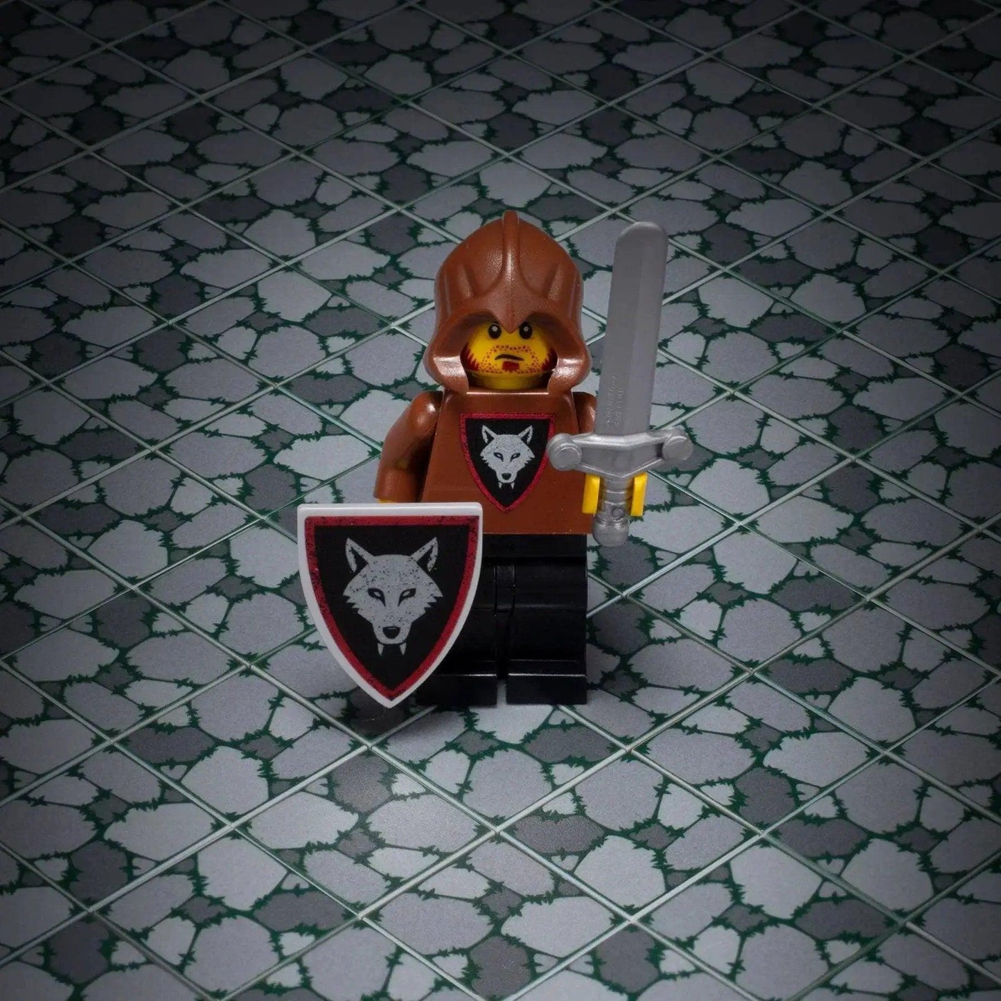  Cobblestone Flooring (Plant Overgrowth) - Custom Printed 2x2 Tile made using LEGO part -  ToylandEU™
