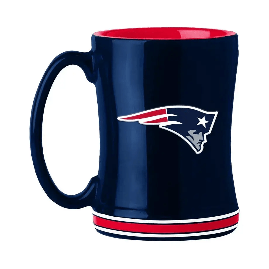  New England Patriots Coffee Mug 14oz Sculpted Relief Logo -  ToylandEU™