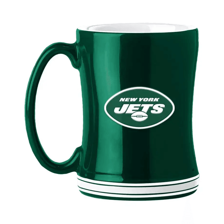  New York Jets 14oz Sculpted Relief Coffee Mug Team Color -  ToylandEU™