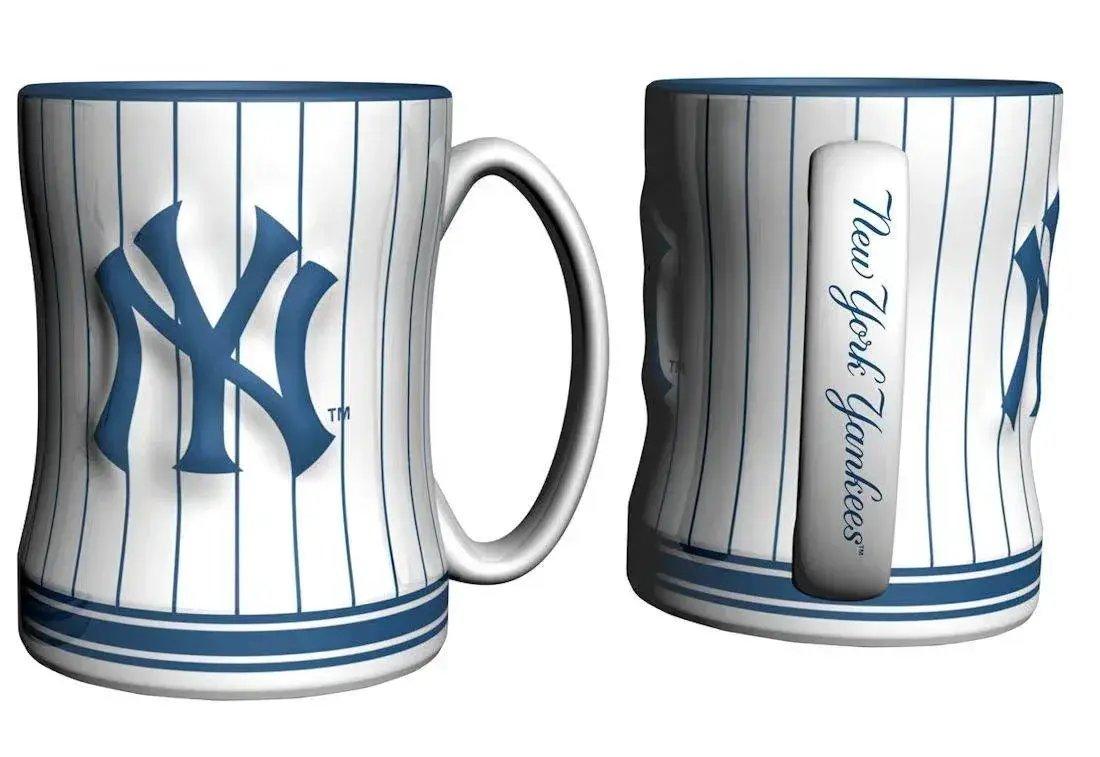  New York Yankees Pinstripe Sculpted Relief Coffee Mug 14oz -  ToylandEU™