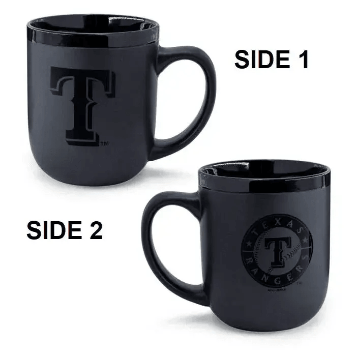  Texas Rangers Matte Black 17oz Coffee Mug Ceramic Classic -  ToylandEU™