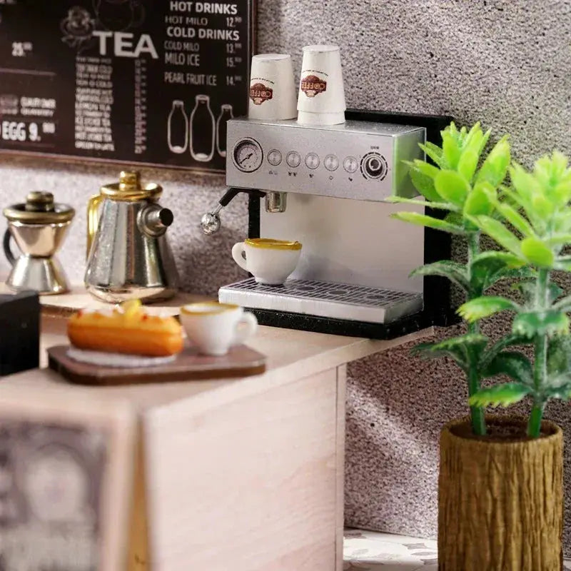 Coffee Shop Dollhouse Diy Kit With Attachable Furniture - ToylandEU
