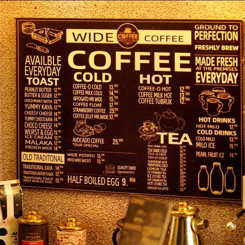 Coffee Shop Dollhouse Diy Kit With Attachable Furniture - ToylandEU