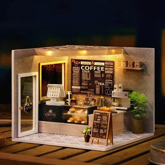  Coffee Shop Dollhouse Kit With Attachable Furniture -  ToylandEU™