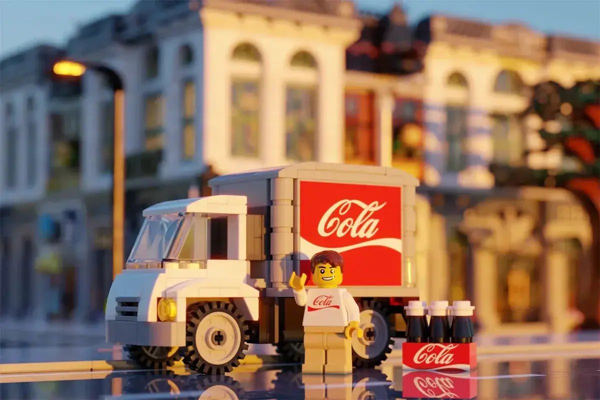 Cola Soda Delivery Truck with Minifig - ToylandEU