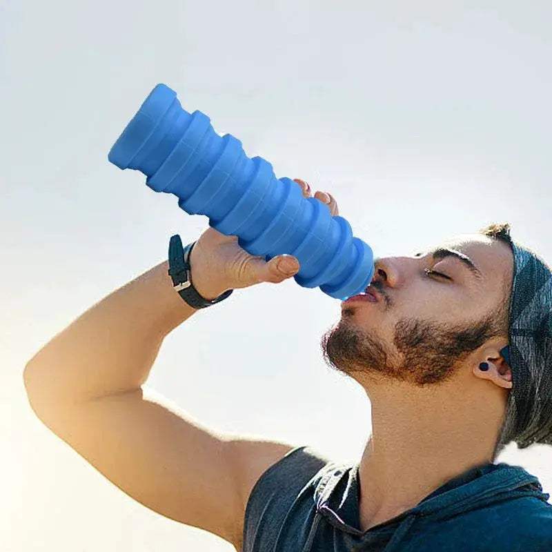 Collapsible Silicone Water Bottle 550ml BPA Free for Travel - ToylandEU