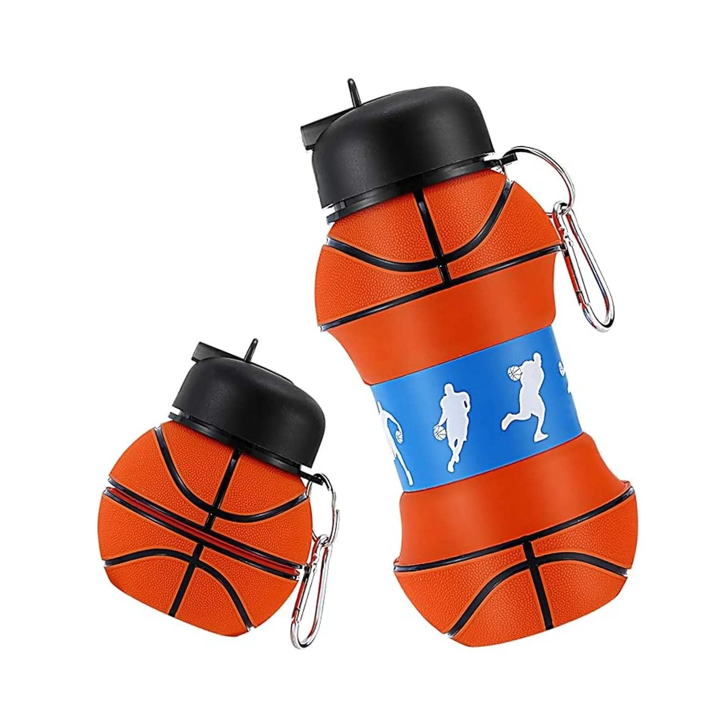 Collapsible Silicone Water Bottle With Straw Leakproof 550ml - ToylandEU