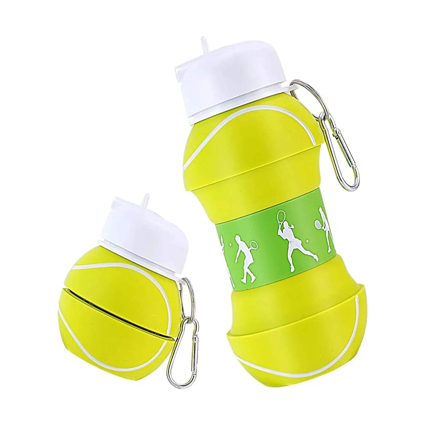 Collapsible Silicone Water Bottle With Straw Leakproof 550ml - ToylandEU