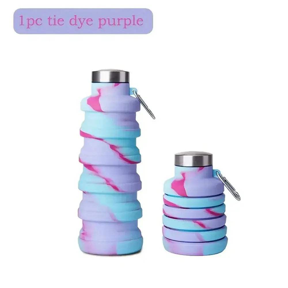 Collapsible Water Bottle With Carabiner Leakproof Travel - ToylandEU