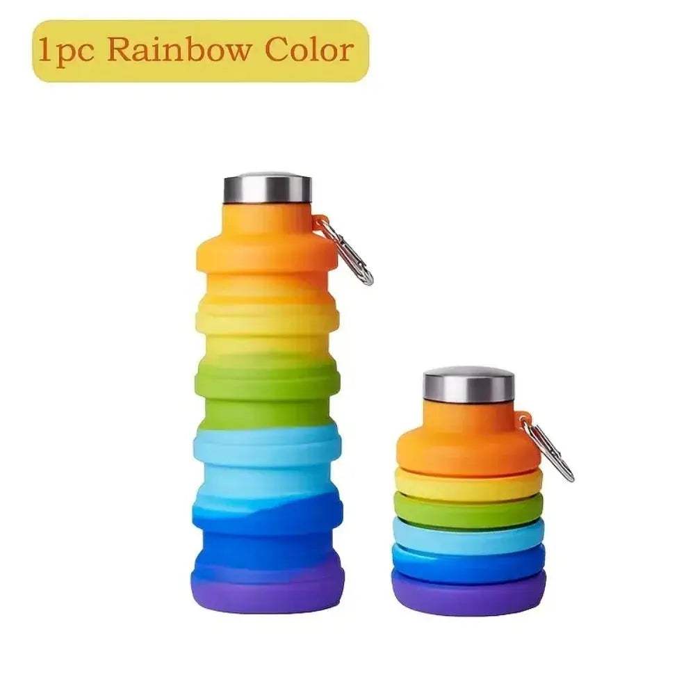 Collapsible Water Bottle With Carabiner Leakproof Travel - ToylandEU