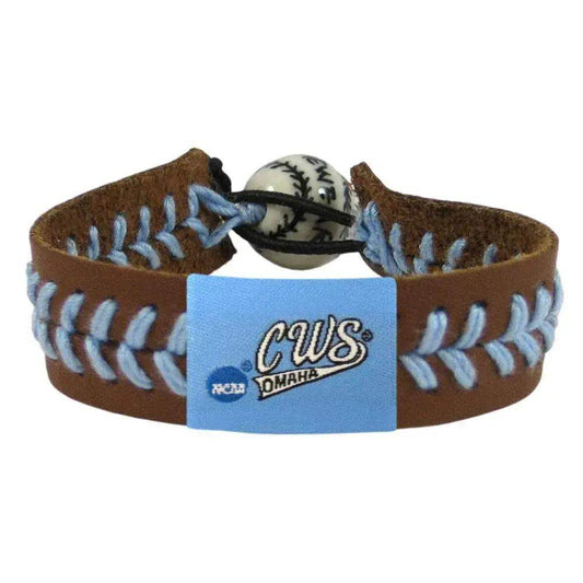  College World Series Bracelet Brown Leather Baseball Logo -  ToylandEU™
