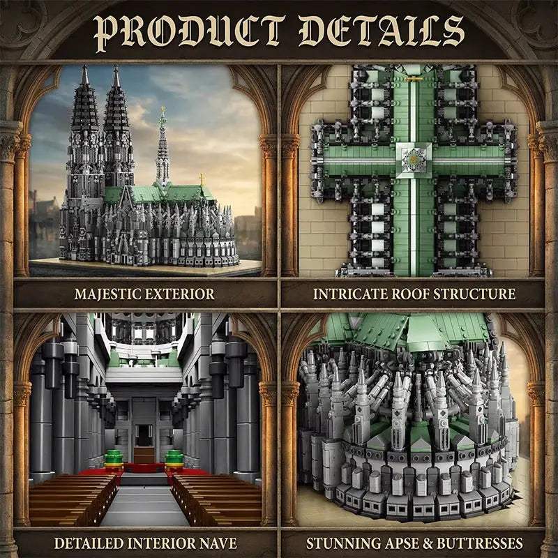  Cologne Cathedral 8614 Piece Build Set Gothic Display -  ToylandEU™