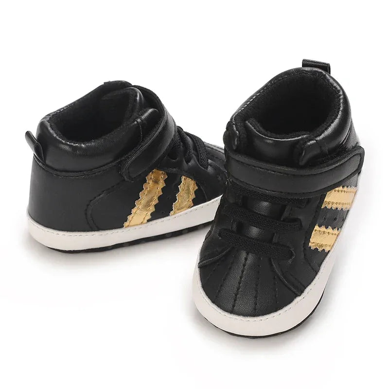 Color 2 Stripe Toddler Shoes Unisex Baby Sneakers With Anti Slip - ToylandEU