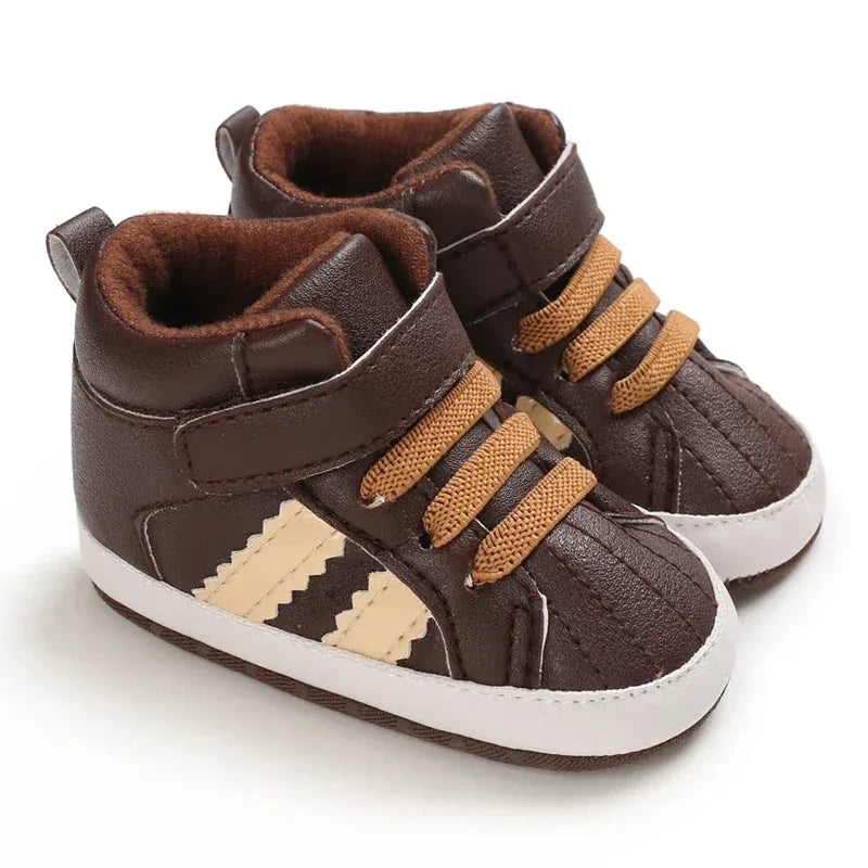 Color 2 Stripe Toddler Shoes Unisex Baby Sneakers With Anti Slip - ToylandEU