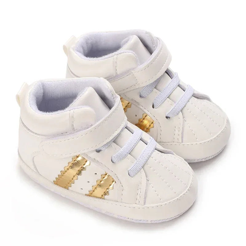 Color 2 Stripe Toddler Shoes Unisex Baby Sneakers With Anti Slip - ToylandEU