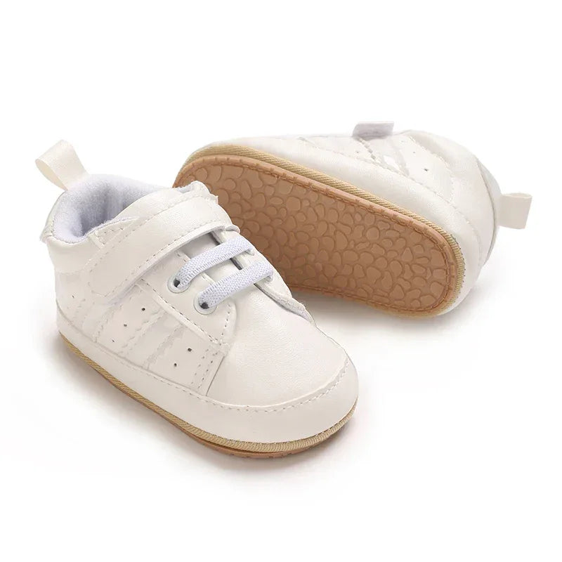 Color 2 Stripe Toddler Shoes Unisex Baby Sneakers With Anti Slip - ToylandEU
