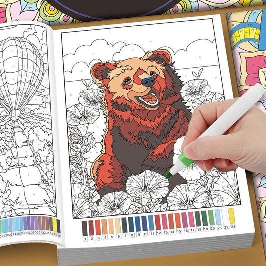 Color By Number Book | 32 Themes | Toylandeu™
