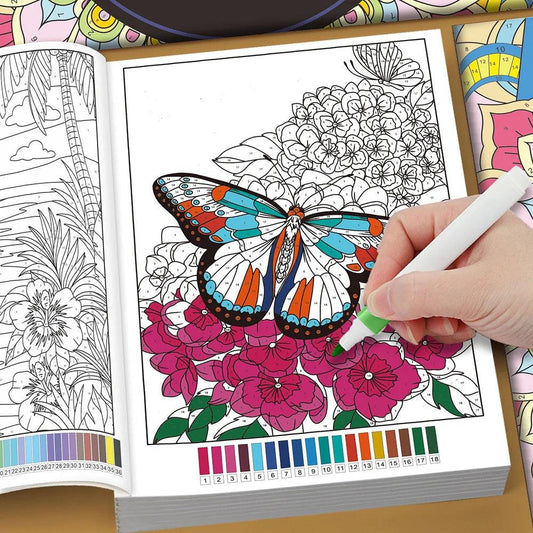 Color By Number Book | 32 Themes | Toylandeu™