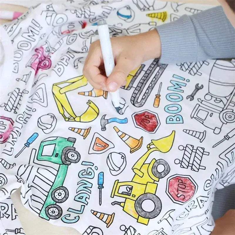 Color Your Own Kids Pajama Set With DIY Coloring Kit - ToylandEU