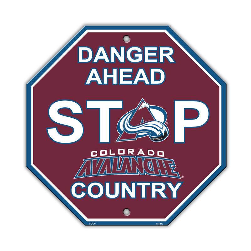 Colorado Avalanche 12x12 Plastic Stop Sign with Logo - ToylandEU